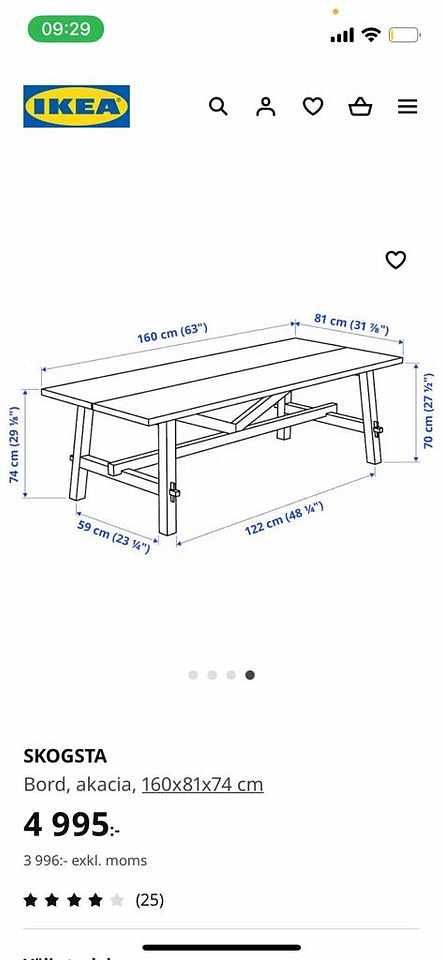 image of matbord 160x85 cm - 