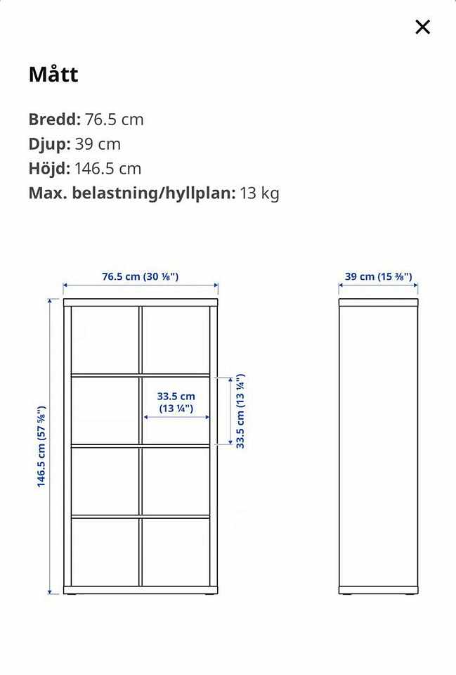 image of KALLAX Hylla, vit (glansi - 
