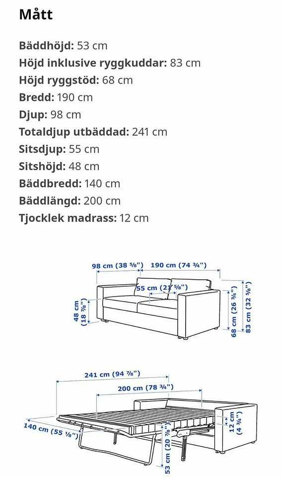 image of 2-sits bäddsoffa med nack - 