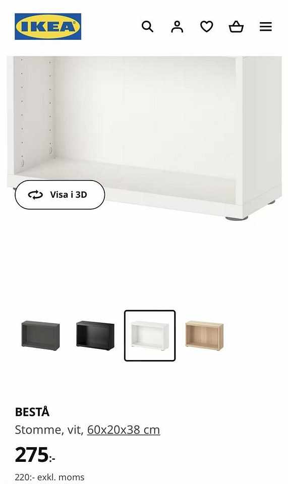 image of IKEA skåp 60x20x38, 4 st. - 