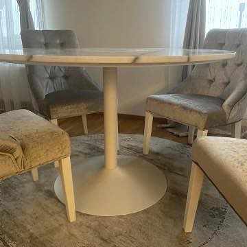 image of 5chairs 1round marble tab - 