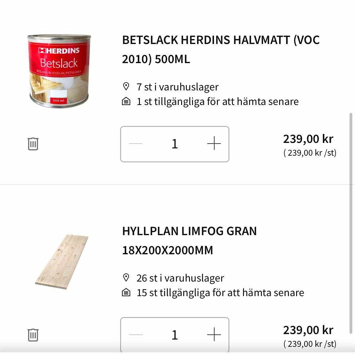 image of Hämta beställning Bauhaus - 
