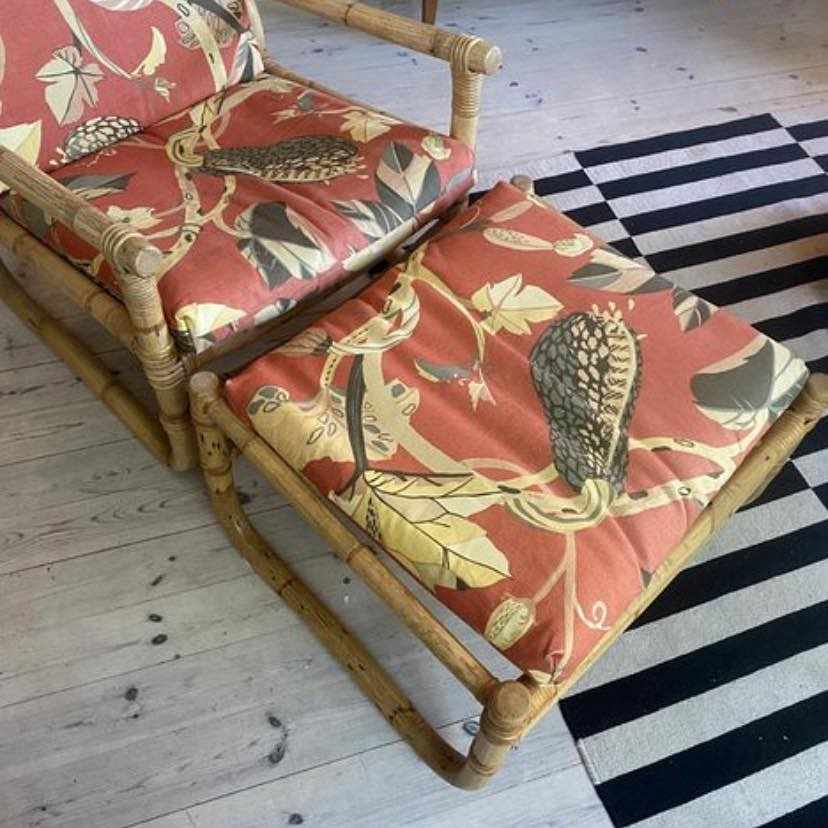 image of Fåtölj och fotpall - 