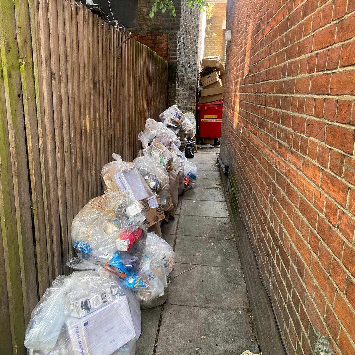 image of 30 bags full or rubbish - London