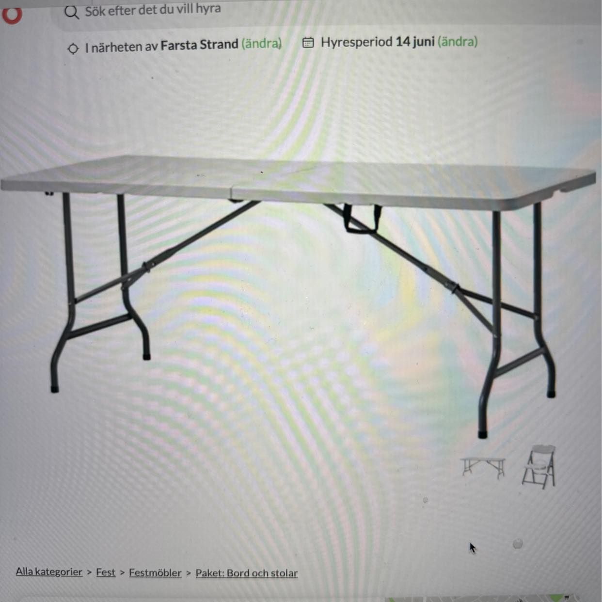 image of 2 bord 12 stolar ihopfäll - 
