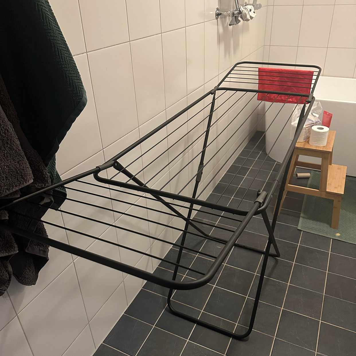 image of Hopfällbart torkställ - Vällingby