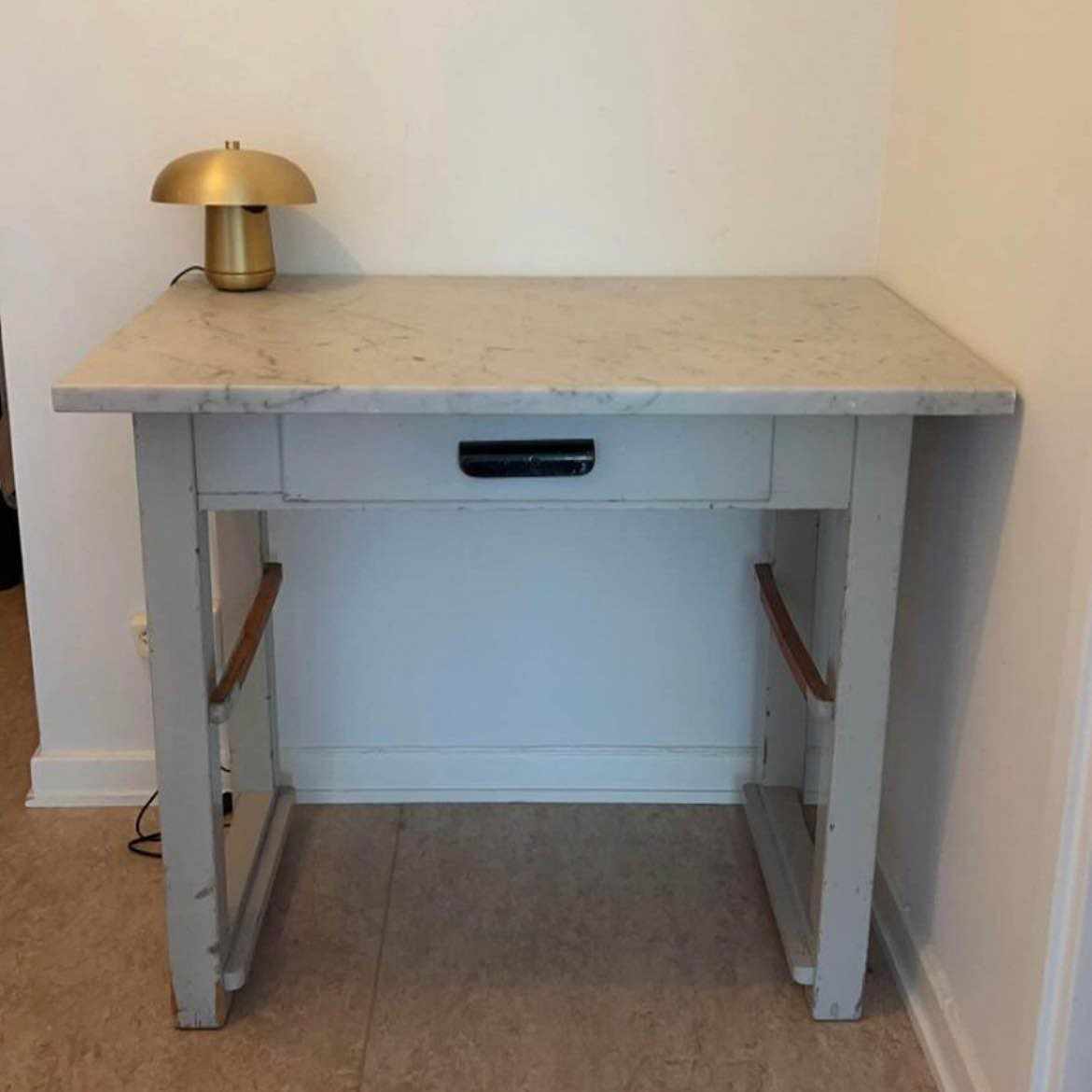 image of Wooden Table with marble - 