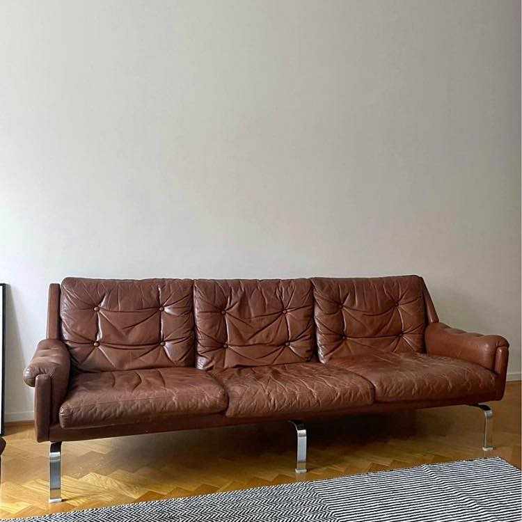 image of 3-sits lädersoffa - 