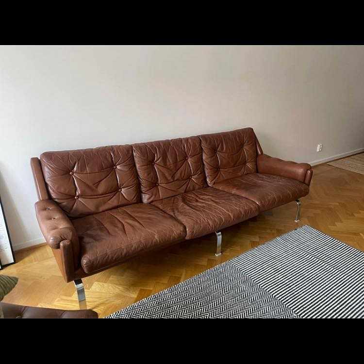 image of 3-sits lädersoffa - 