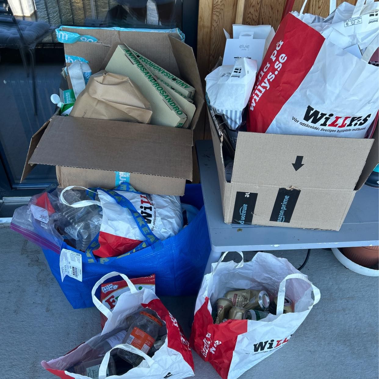 image of 5 bags recycling - Stockholm