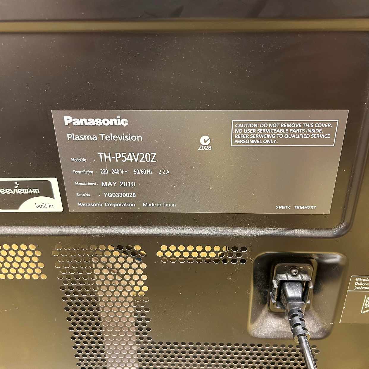 image of 54” Panasonic plasmatv - Saltsjöbaden