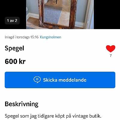 image of Leverans av stor spegel - 