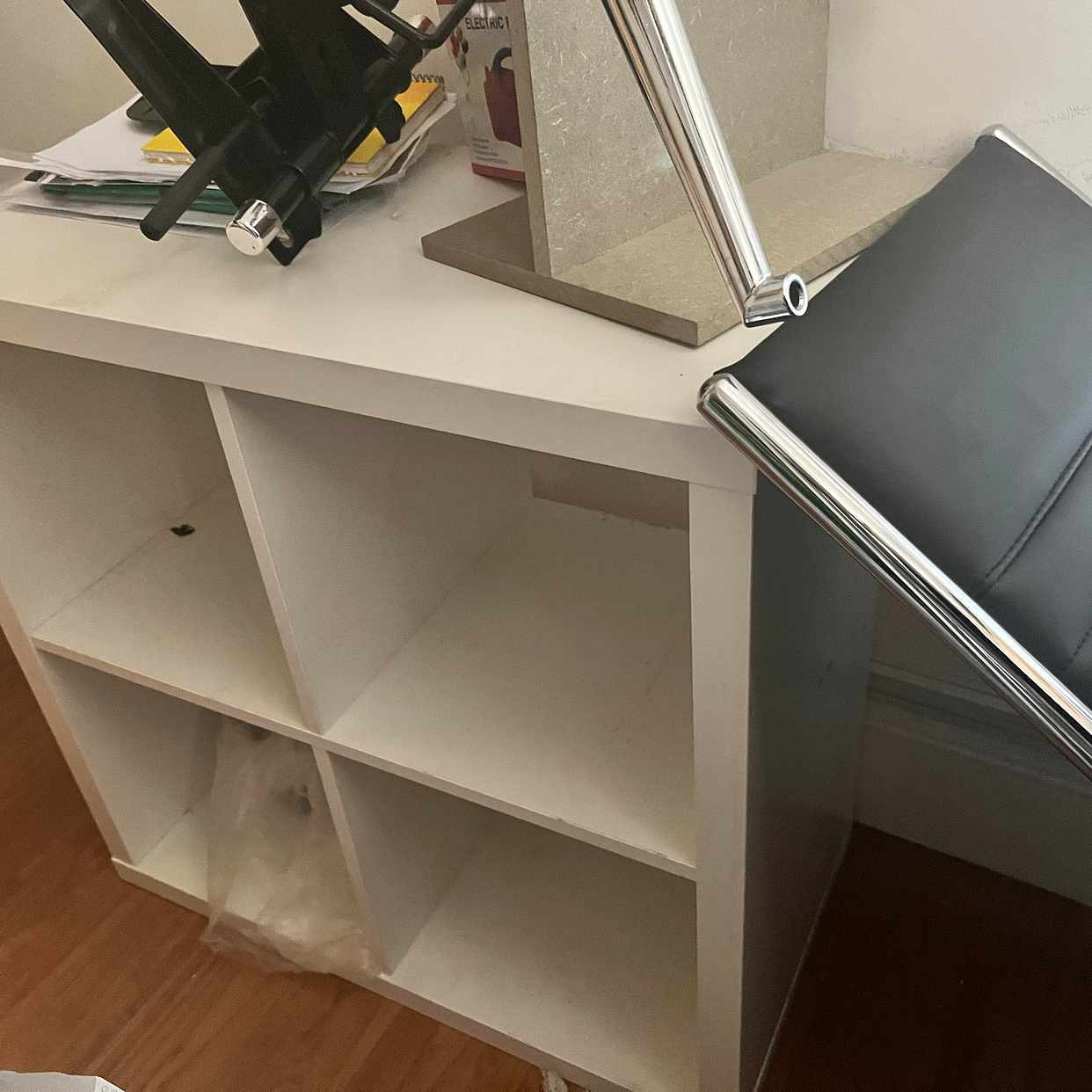 image of Old ikea cube shelf and o - London