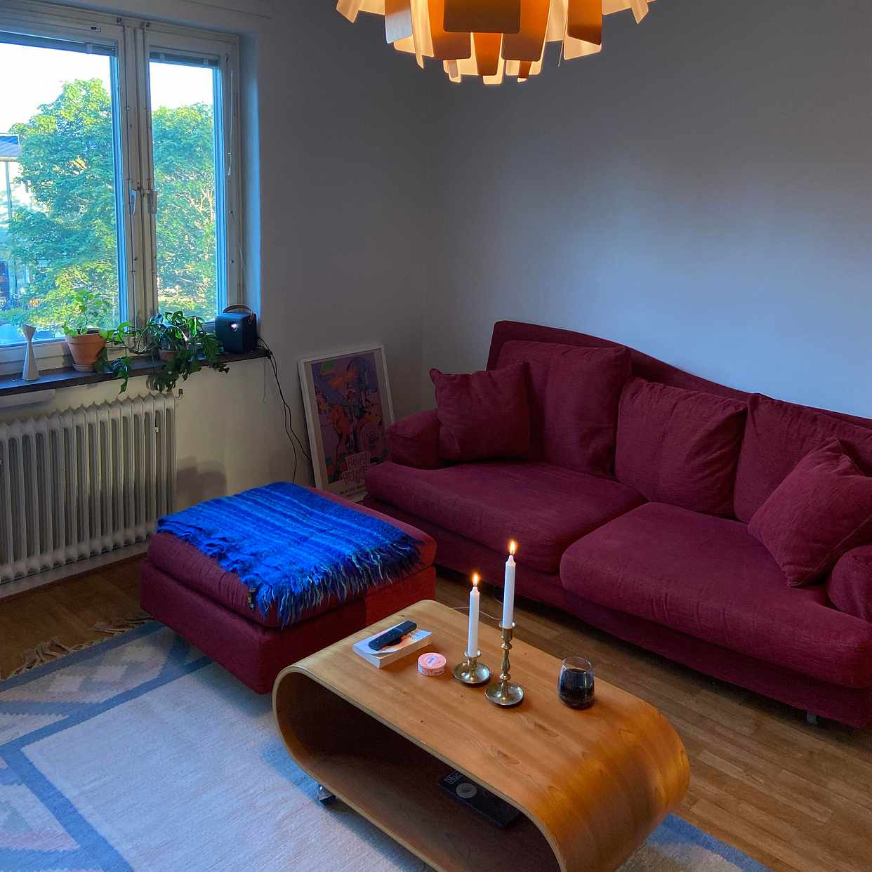 image of Soffa plus fotpall - Farsta