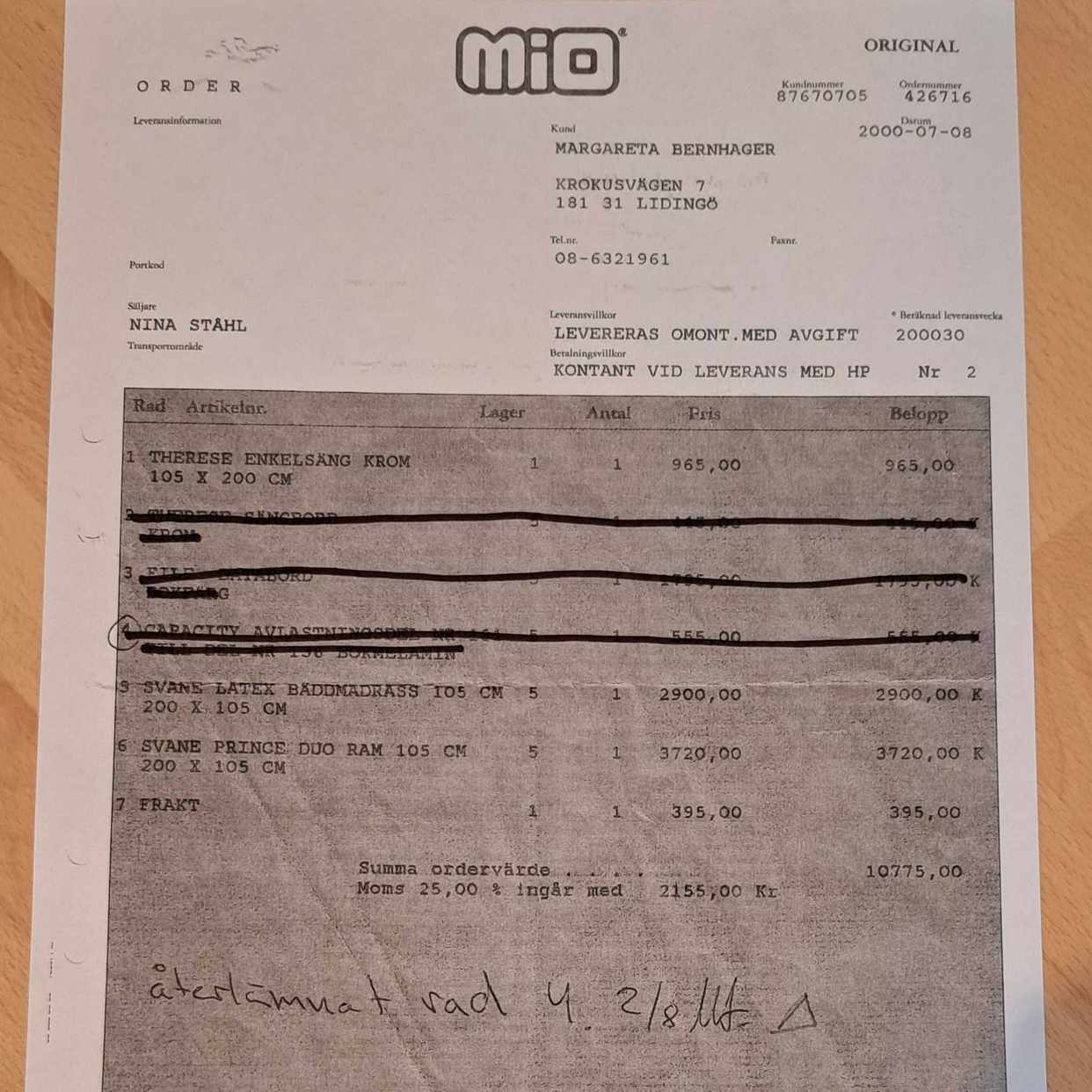 image of Säng 105 cm bortskänkes - Lidingö