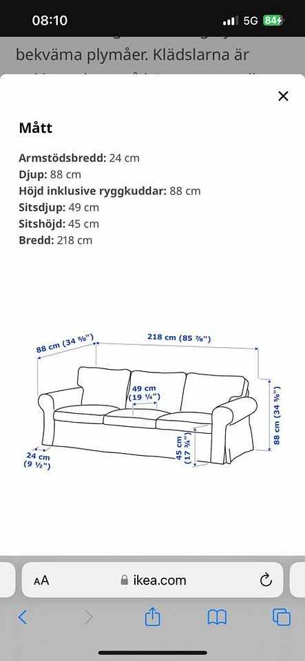 image of Ektorp 3-sitssoffa - 