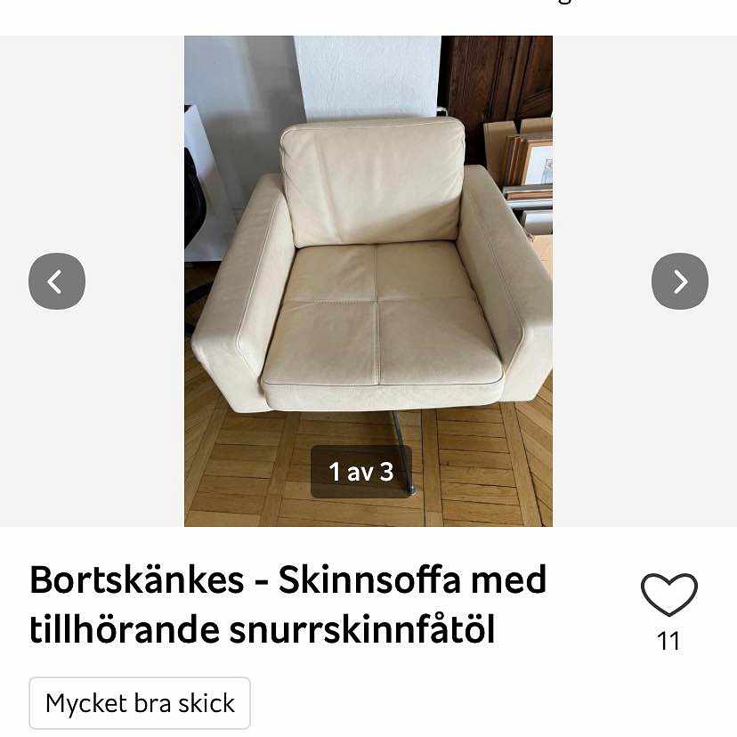 image of Soffa + fåtölj - 