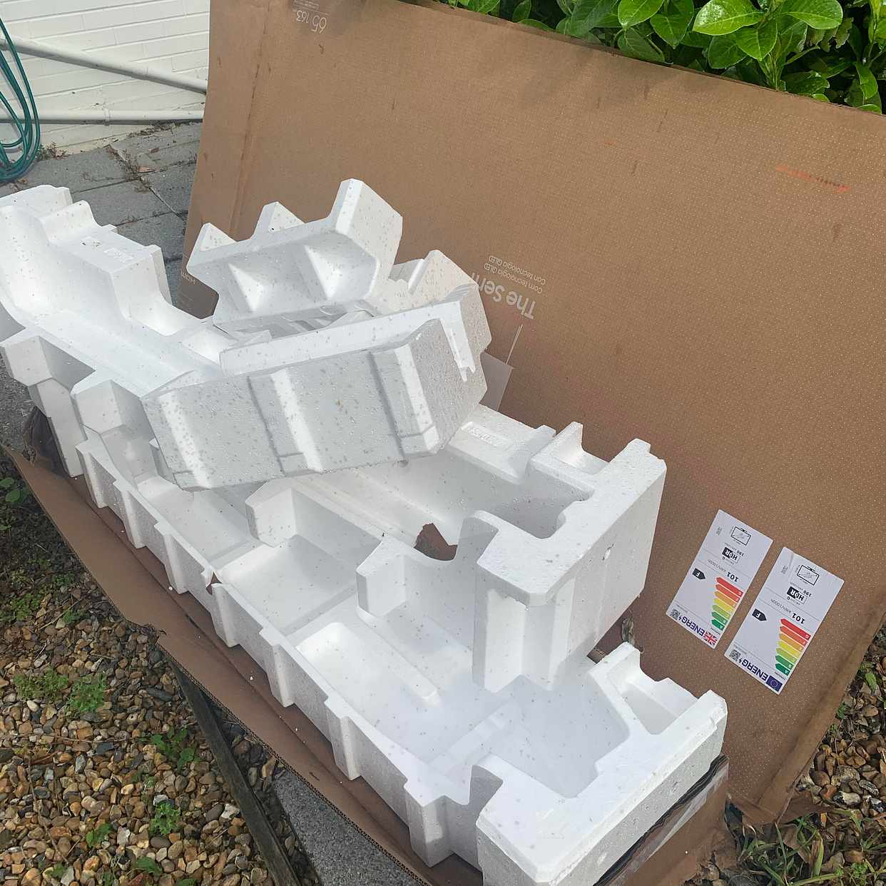 image of TV box and styrofoam - London