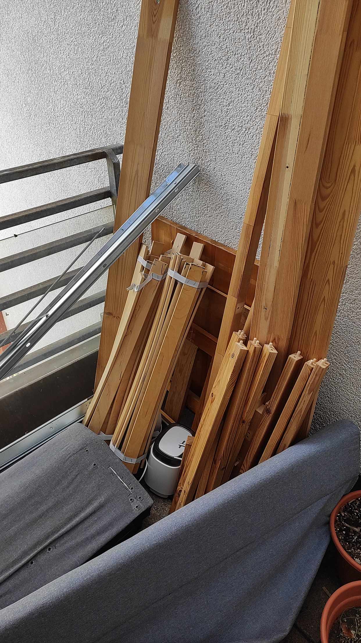 image of Dissembled bed/light sofa - Berlin