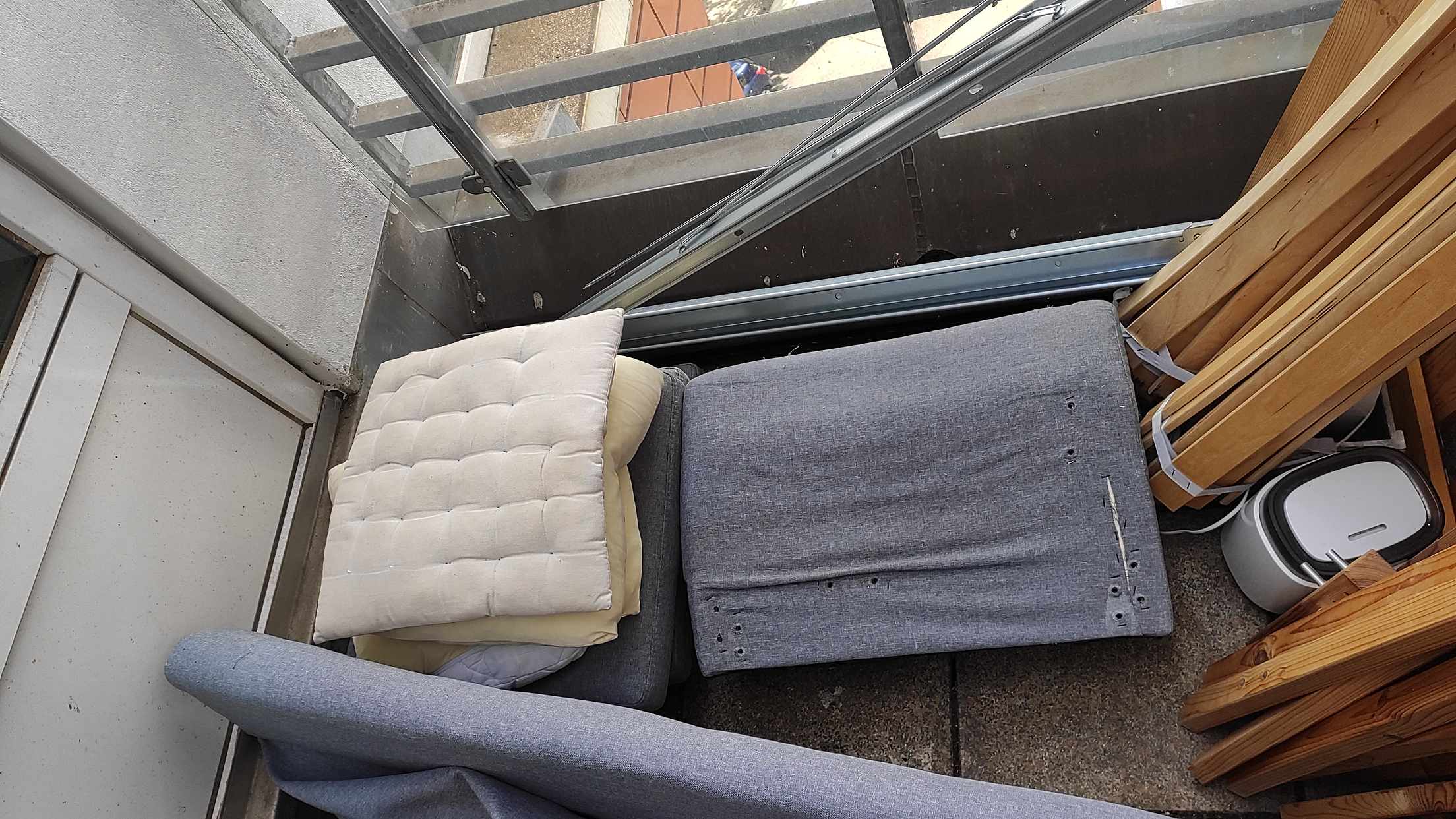image of Dissembled bed/light sofa - Berlin