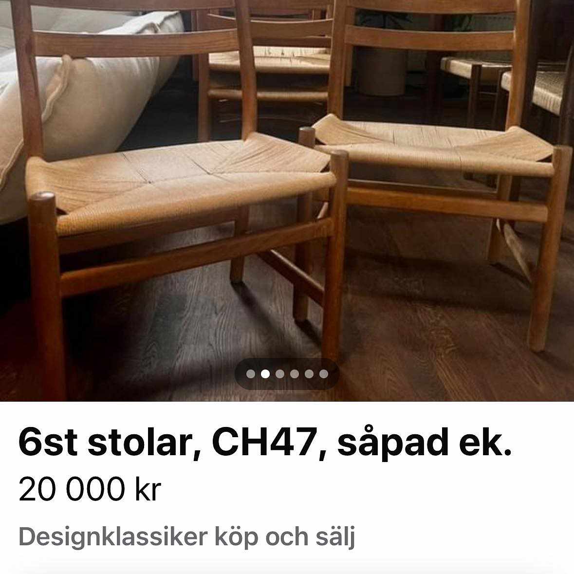image of Hämta 6 stolar - 