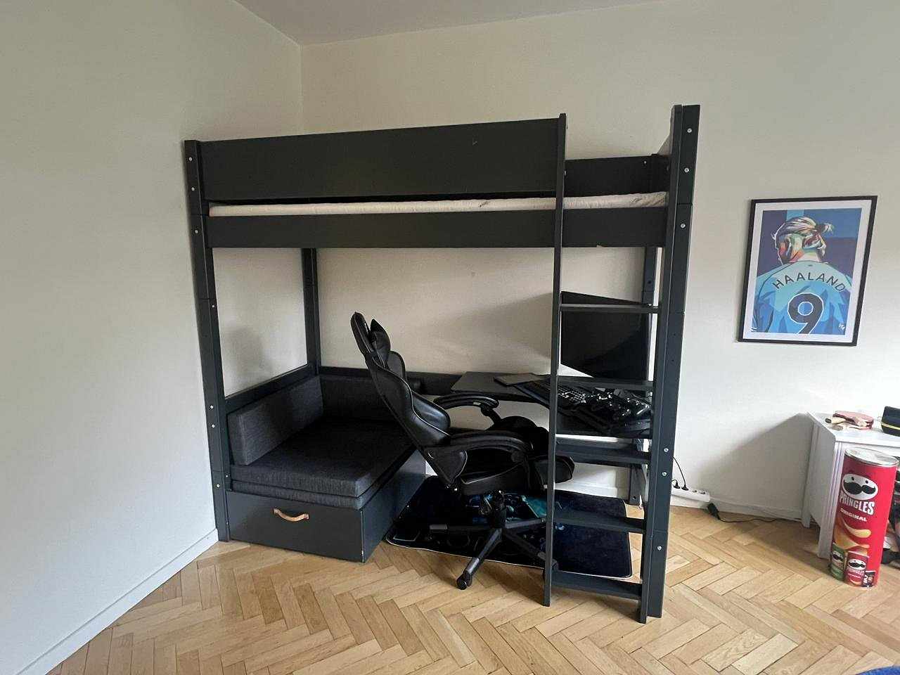 image of Skänkes!–Loftsäng-skrivbo - 