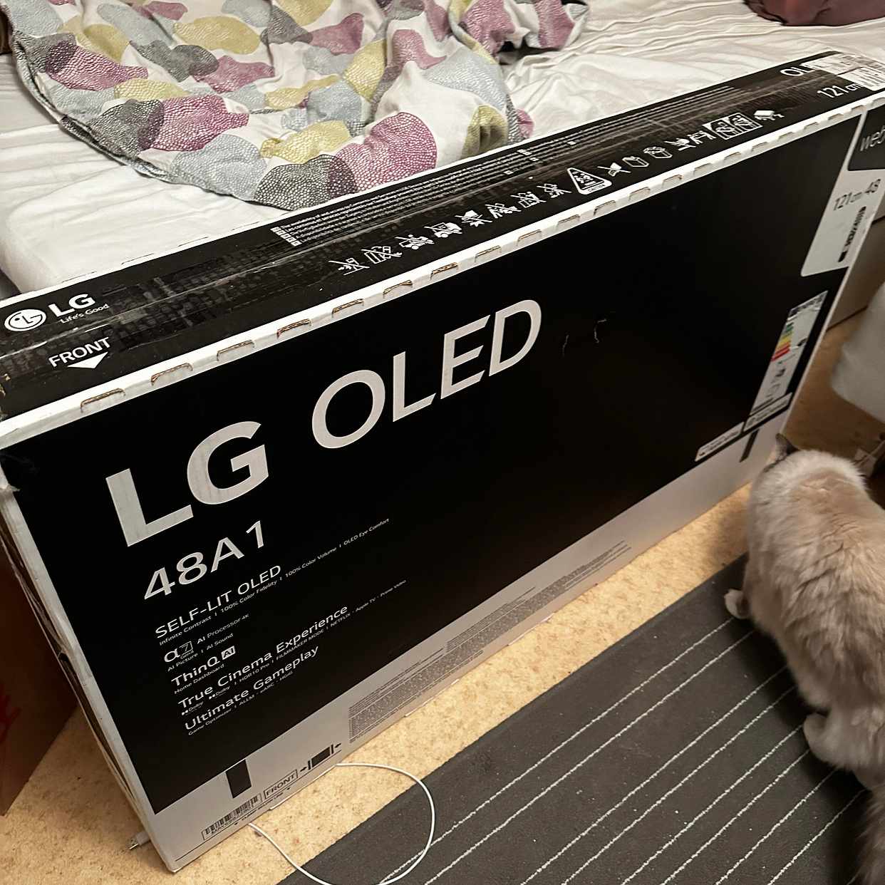 image of kassar, tv, bord,kattlåda - 