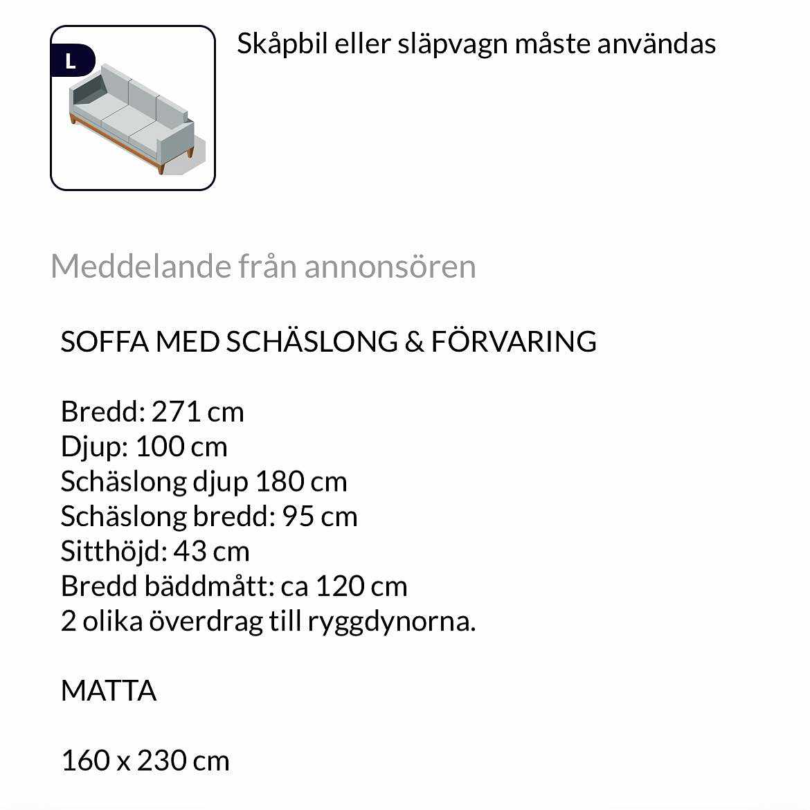 image of Hämta och leverera soffa - 