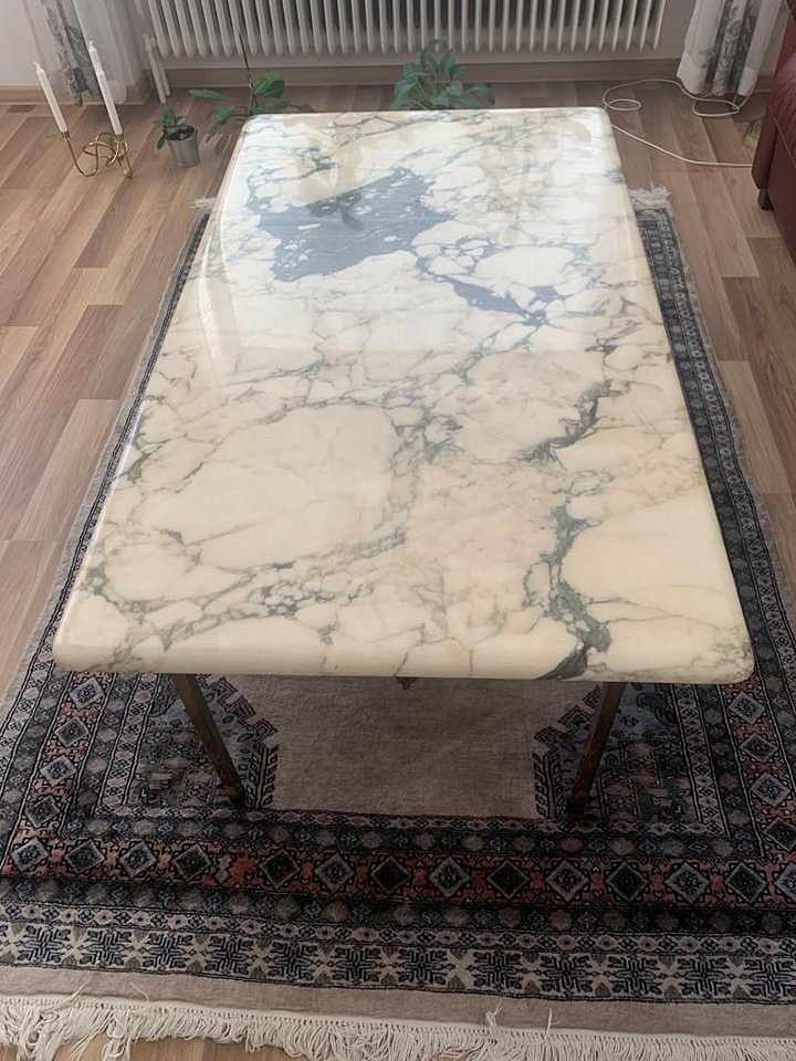 image of Soffbord. Skiva i äkta po - 