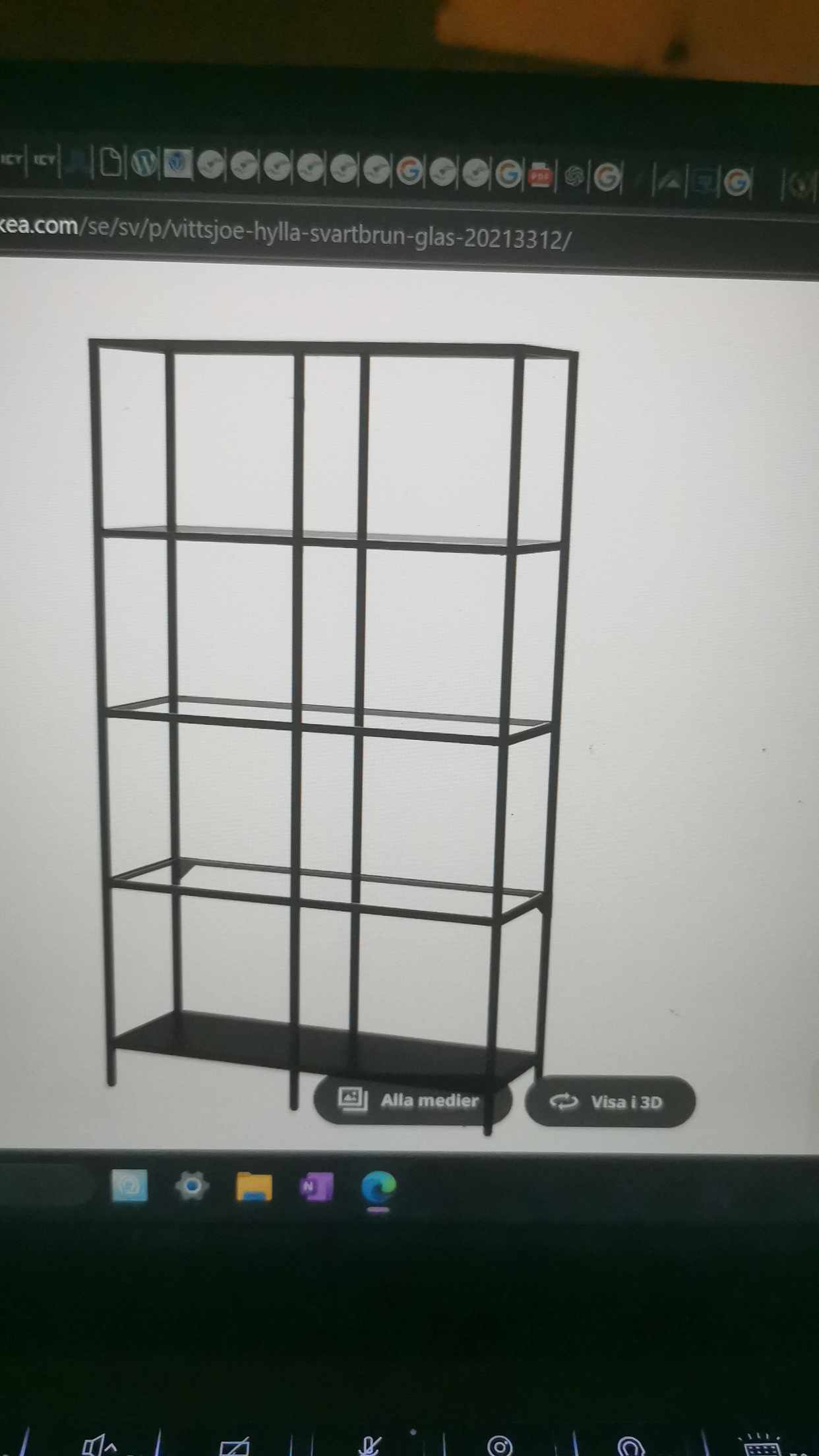 image of Ikea hylla med glas  - 