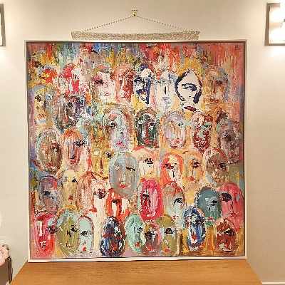 image of Tavla flyttas (135x135cm) - 