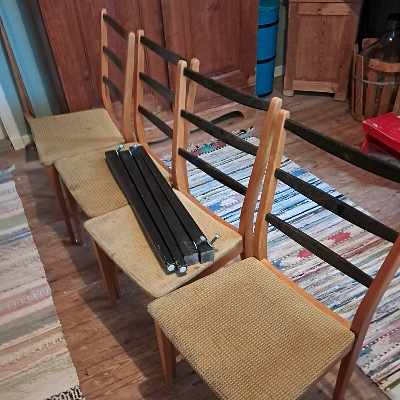 image of 4 stolar, matbord, karton - 