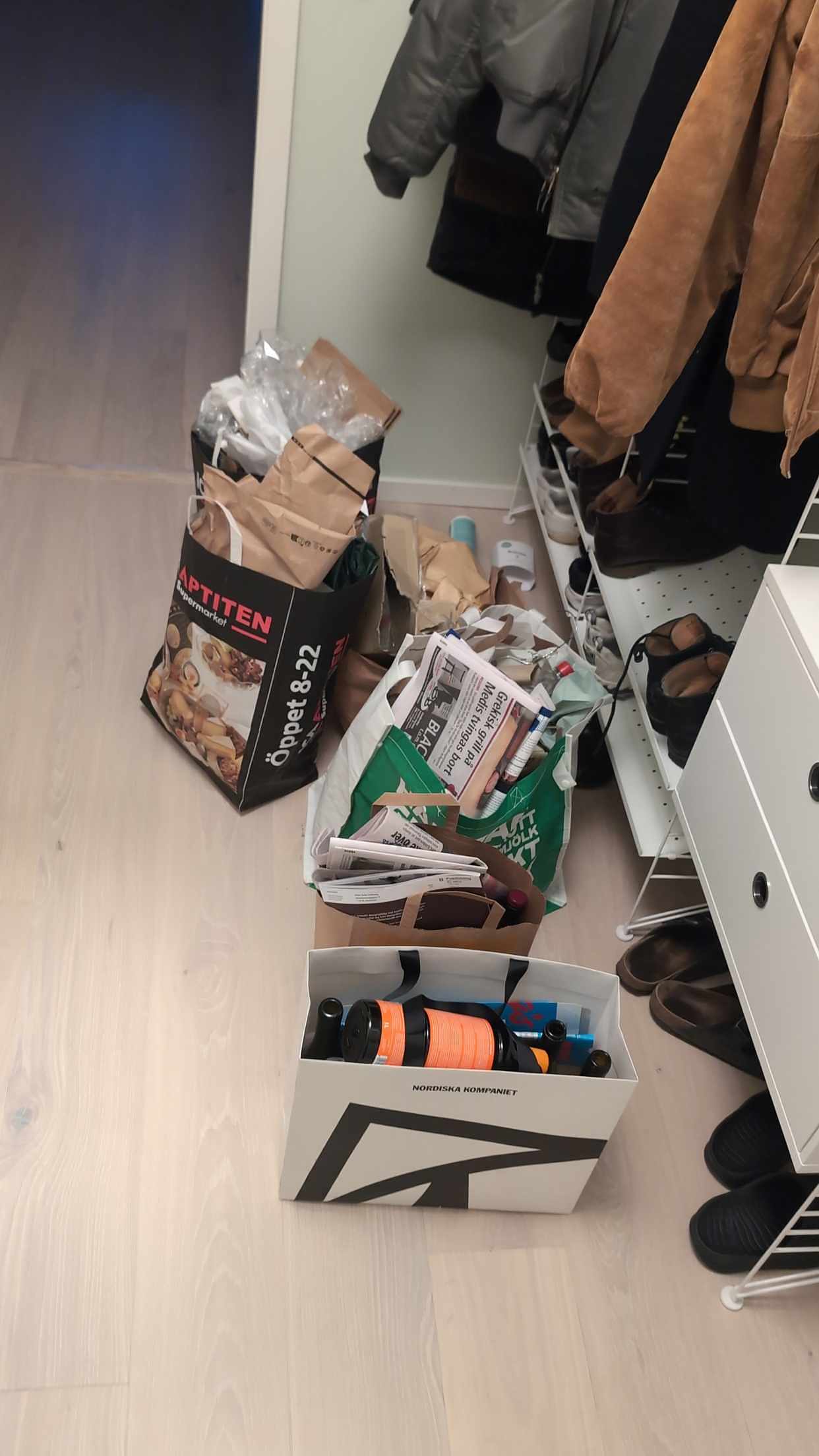 image of 6 bags of recycables - Stockholm