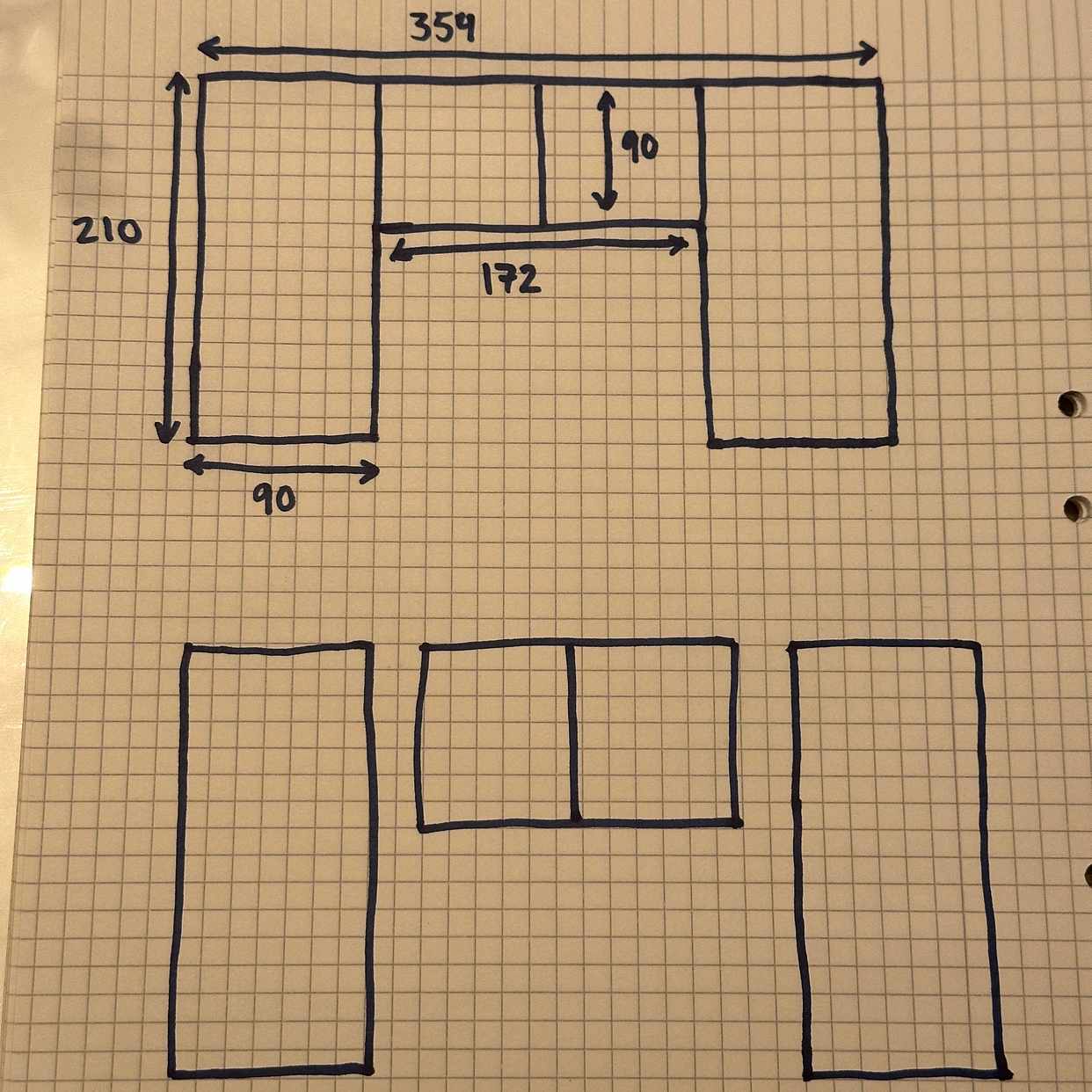 image of 3,5-sitssoffa med divaner - Solna