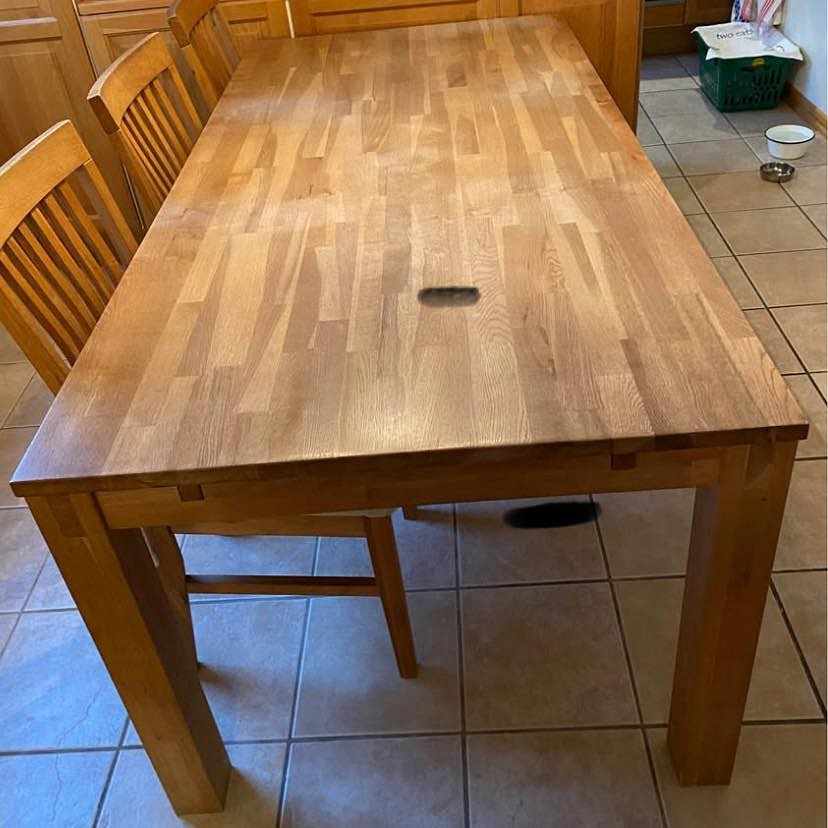 image of Dinner table, two chairs - 