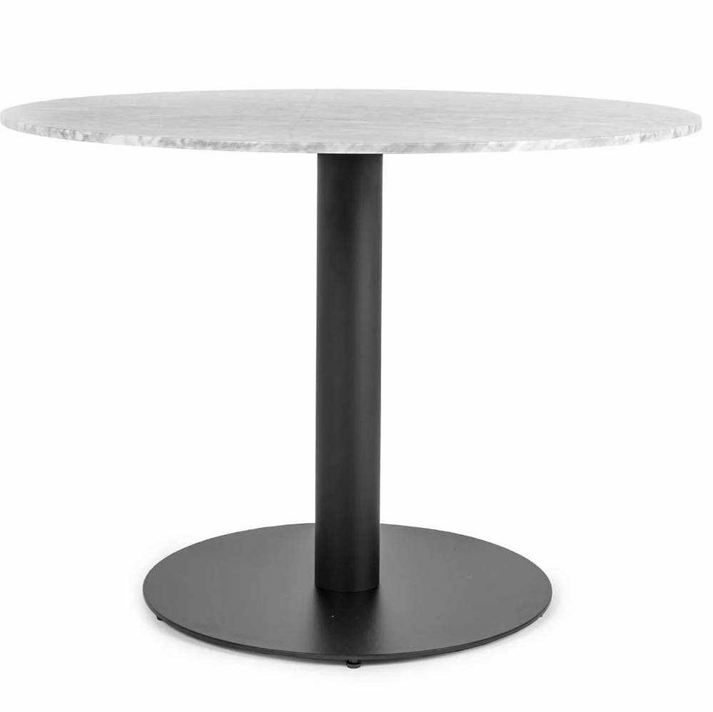 image of Ett runt marmor matbord - 