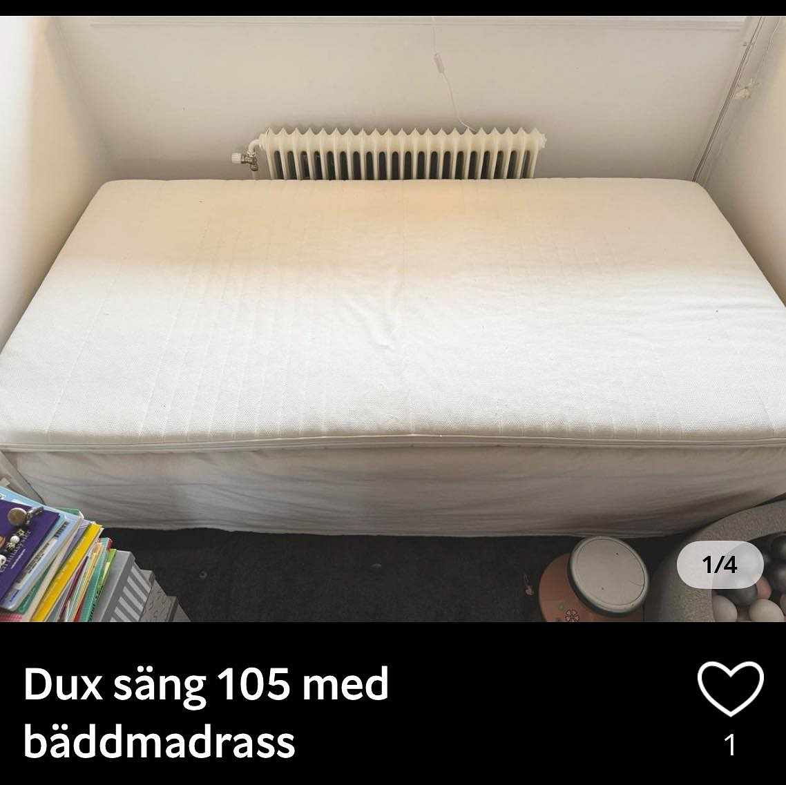 image of Säng 105x200 med bäddmadr - 