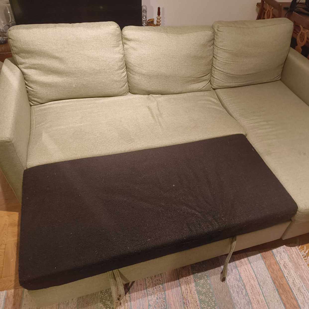 image of Bäddsoffa med schäslong, - Årsta