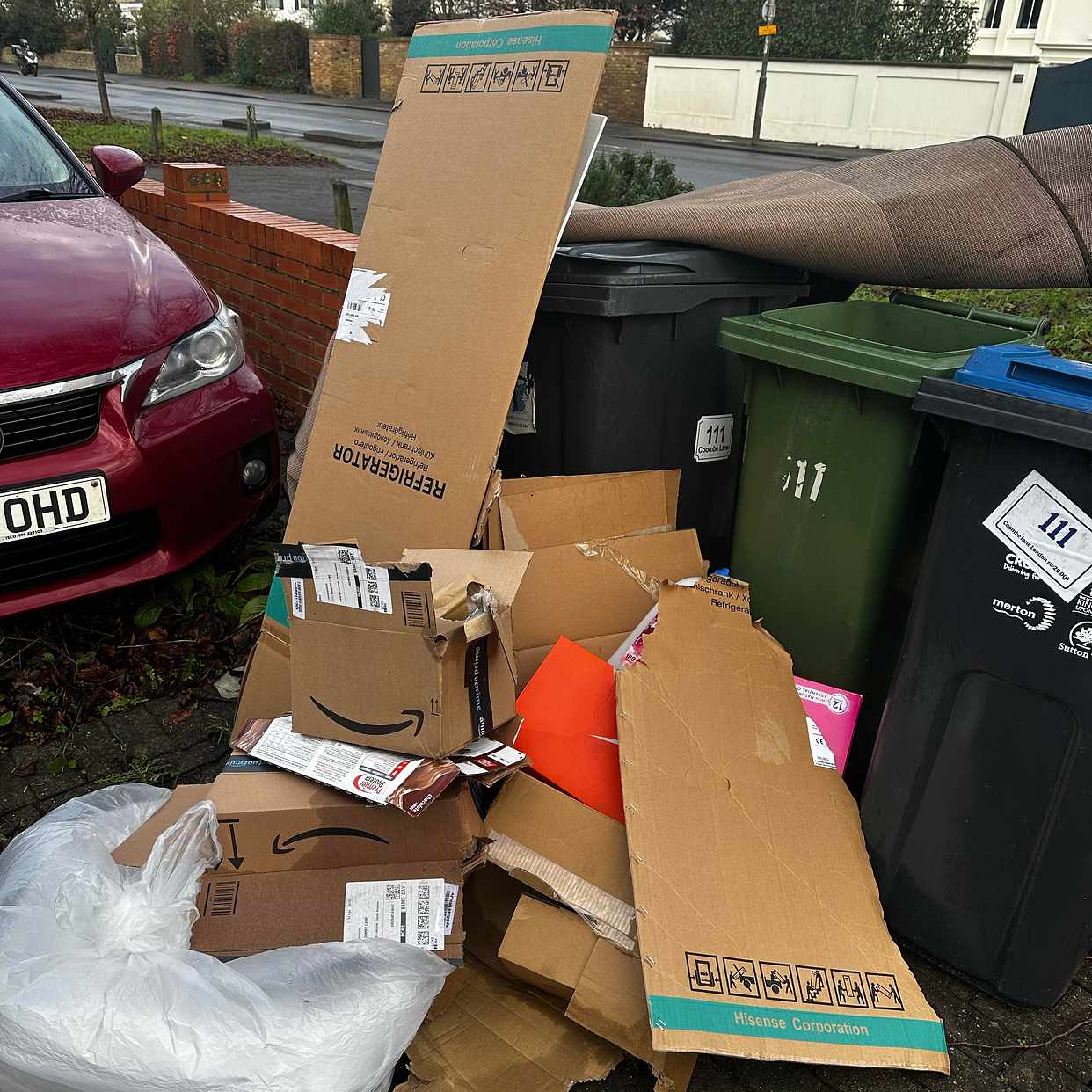 image of One rug and cardboard - Merton