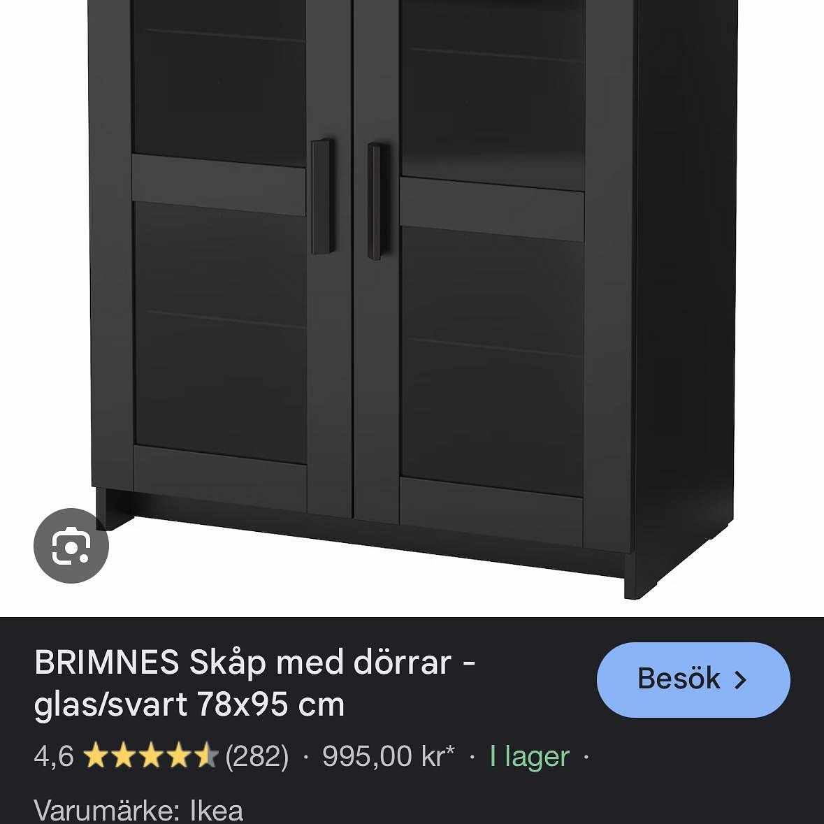 image of Byrå med glasdörr - 