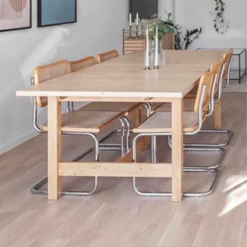 image of Bord 220 cm + iläggsskiva - 