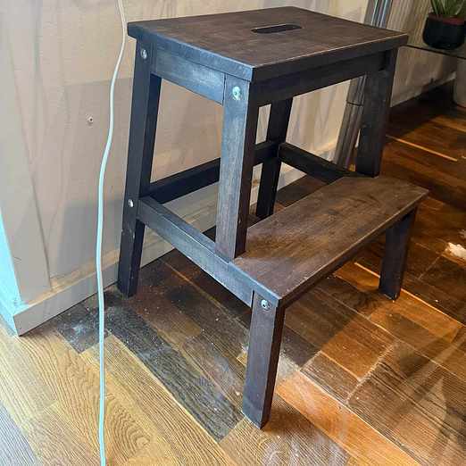 image of Wooden Step Stool - Stockholm