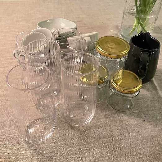 image of Bortskänkes glas/porslin - Gustavsberg