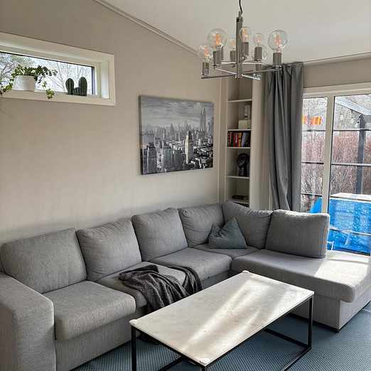 image of Grey sectional sofa - Täby