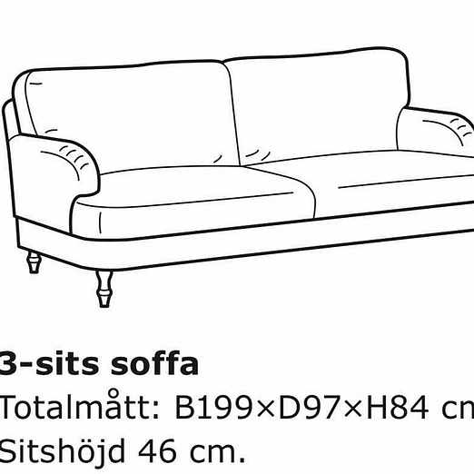 image of 3-sits soffa - Malmö