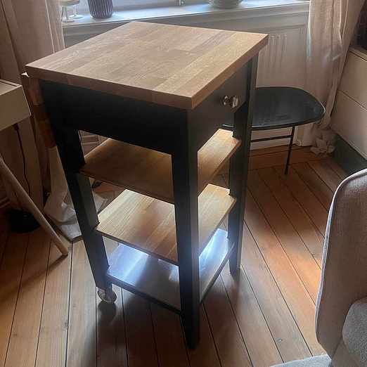 image of Wooden Kitchen Cart - Stockholm