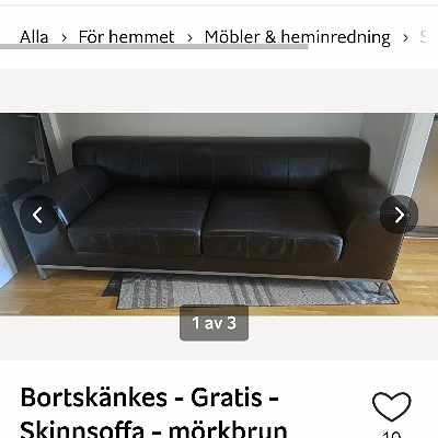 image of Hämta och lämna Soffa - 