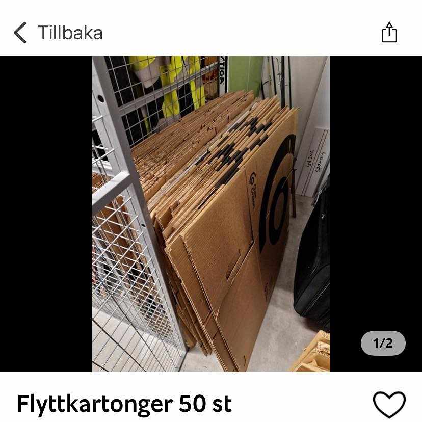 image of 50 flyttkartonger - 