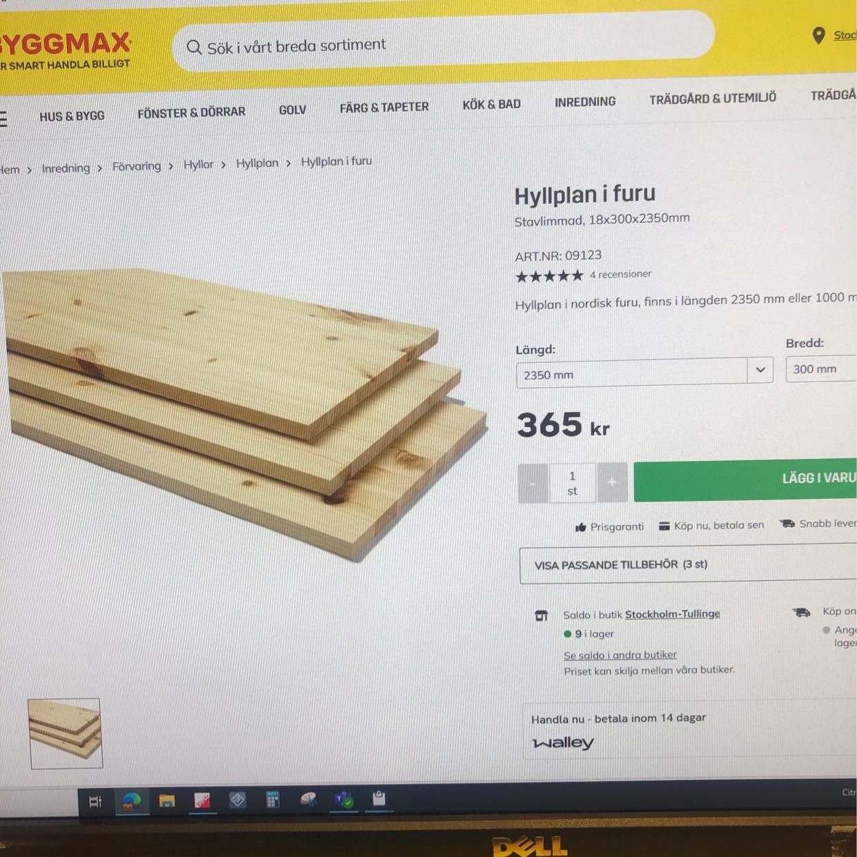 image of Två hyllplan från Byggmax - 