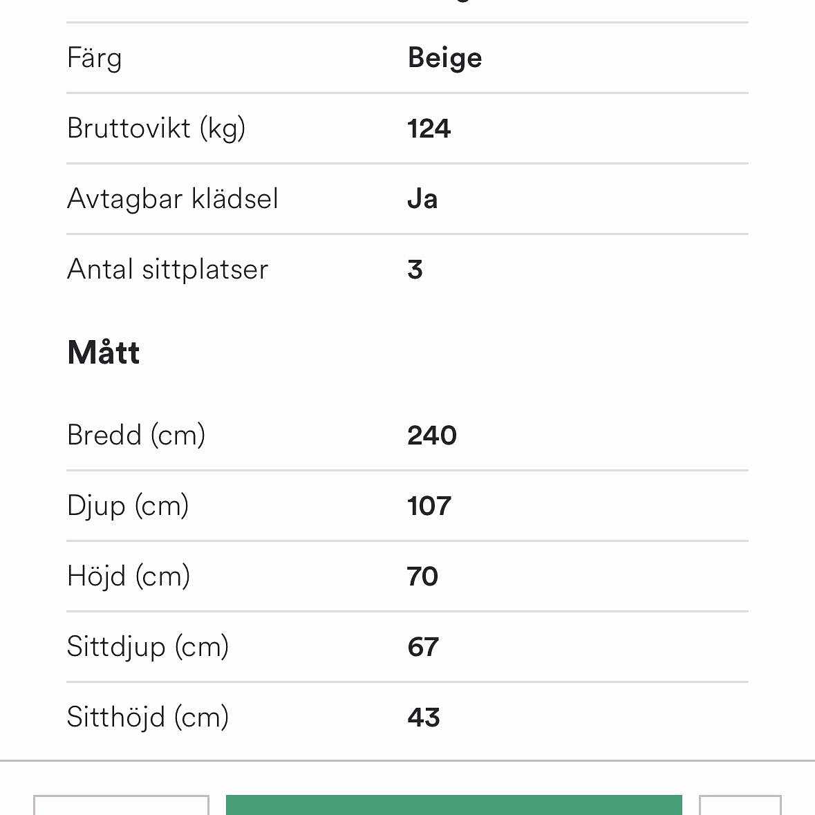 image of Tung soffa 124kg - 
